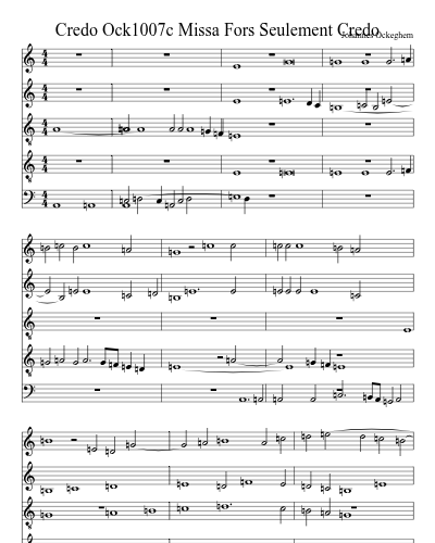 Credo Ock1007c Missa Fors Seulement Credo