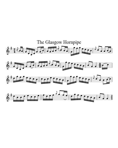 The Glasgow Hornpipe sheet music preview