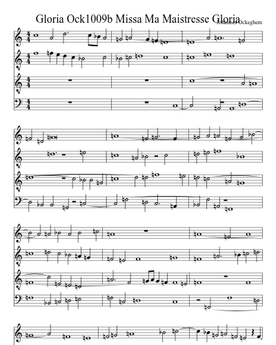 Gloria Ock1009b Missa Ma Maistresse Gloria
