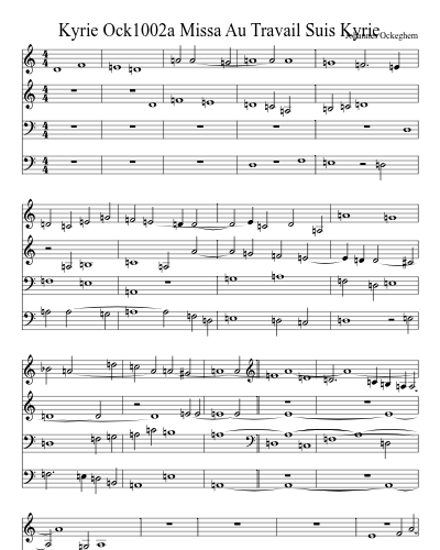 Kyrie Ock1002a Missa Au Travail Suis Kyrie