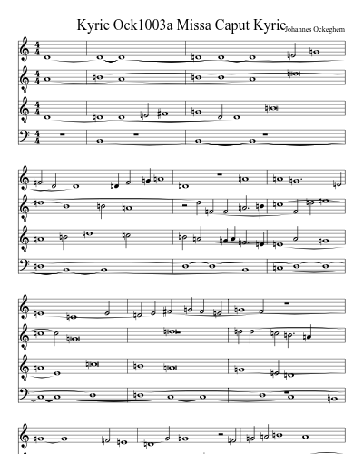 Kyrie Ock1003a Missa Caput Kyrie