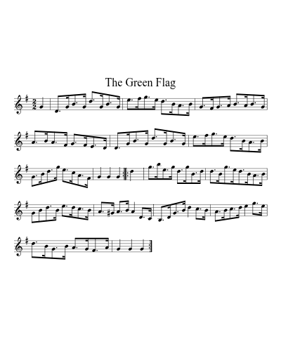 The Green Flag sheet music preview