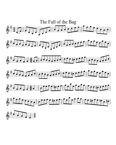 The full of the bag (Version 2) sheet music preview