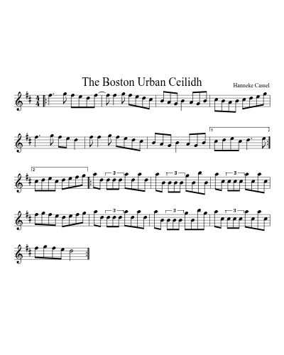 The Boston Urban Ceilidh sheet music preview