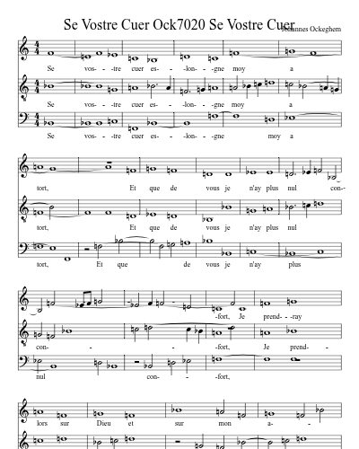 Se Vostre Cuer Ock7020 Se Vostre Cuer