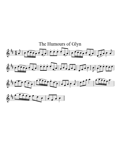 The Humours of Glyn sheet music preview
