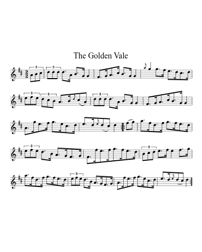 The Golden Vale sheet music preview