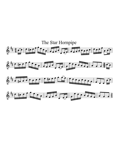 The Star Hornpipe sheet music preview