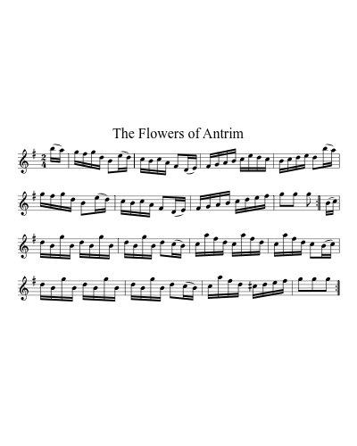 The Flowers of Antrim sheet music preview