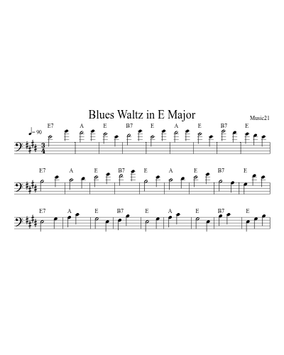 Blues Waltz in E Major preview