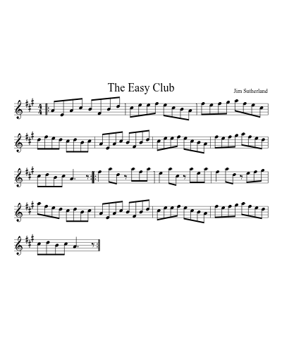 The Easy Club sheet music preview