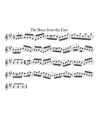 The Boys from the East sheet music preview