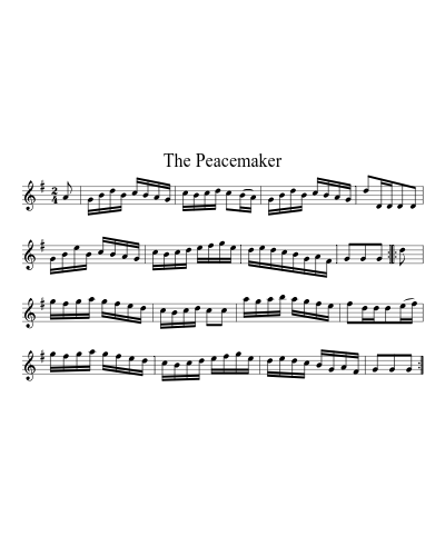 The Peacemaker sheet music preview