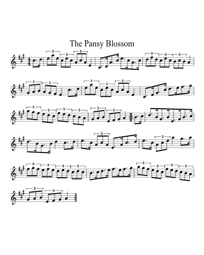 The Pansy Blossom sheet music preview