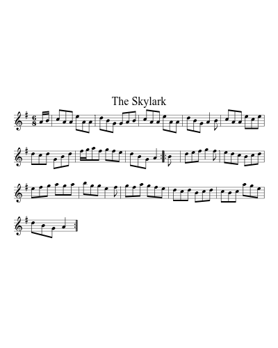 The Skylark (Version 2) sheet music preview