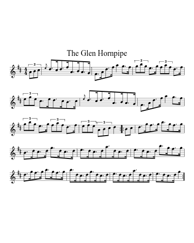 The Glen Hornpipe sheet music preview