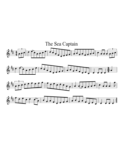The Sea Captain sheet music preview