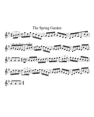 The Spring Garden sheet music preview