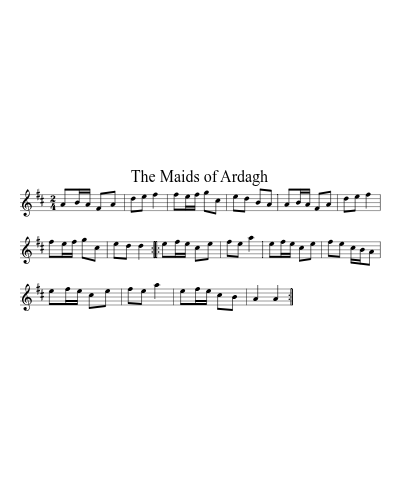 The Maids Of Ardagh (Version 2) sheet music preview