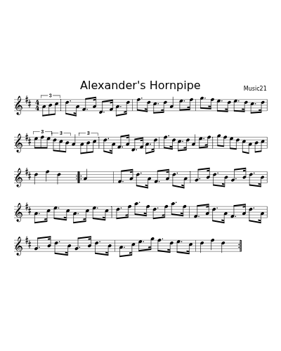 Alexander's hornpipe (Version 2)