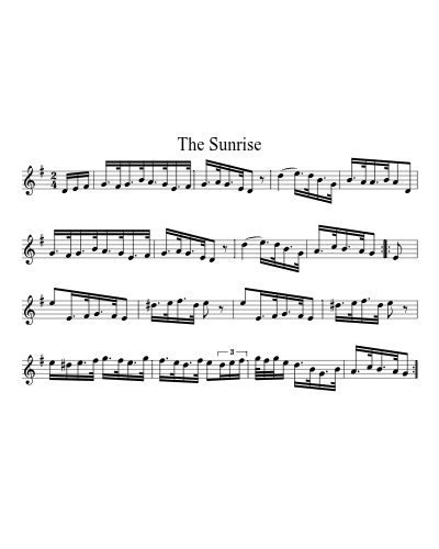 The Sunrise sheet music preview