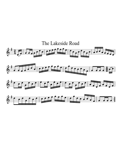 The Lakeside Road sheet music preview