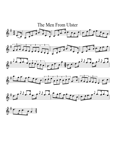 The Men From Ulster sheet music preview