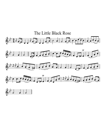 The Little Black Rose sheet music preview