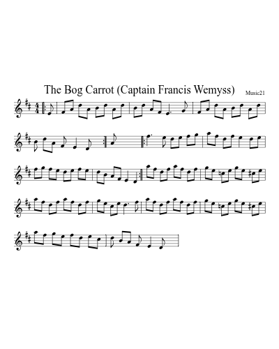 The Bog Carrot (Captain Francis Wemyss)