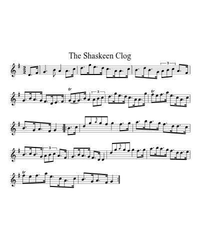 The Shaskeen Clog sheet music preview