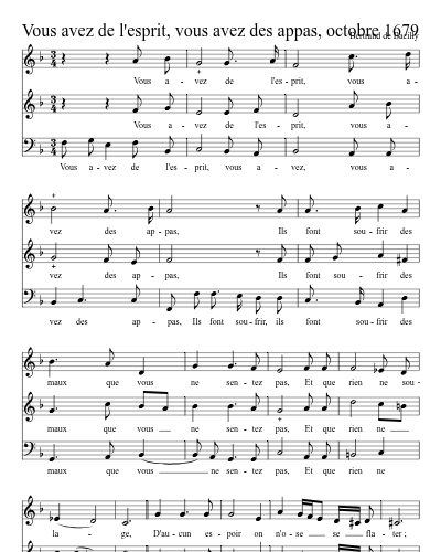 Vous avez de l'esprit, vous avez des appas, octobre 1679 preview