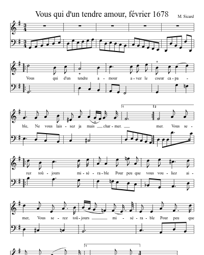 Vous qui d'un tendre amour, février 1678