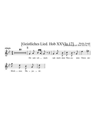 [Geistliches Lied. Hob XXVIa 17]