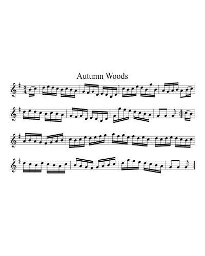 Autumn Woods sheet music preview