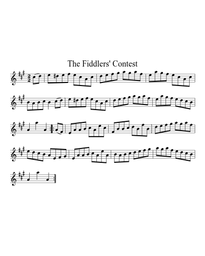 The Fiddlers' Contest sheet music preview
