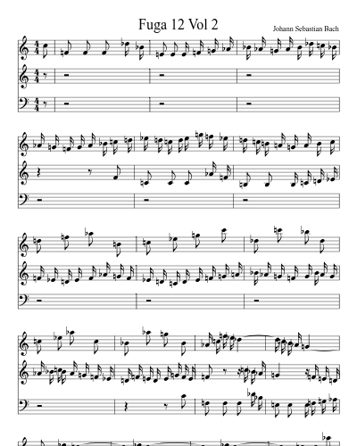 Fuga 12 Vol 2 sheet music preview