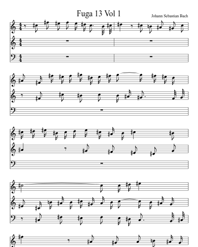 Fuga 13 Vol 1 sheet music preview