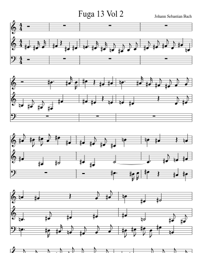 Fuga 13 Vol 2 sheet music preview