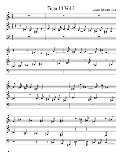 Fuga 14 Vol 2 sheet music preview