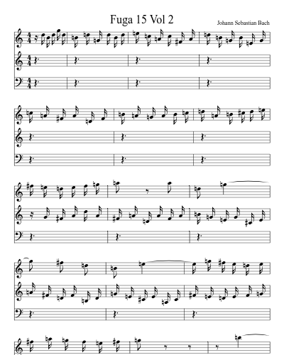 Fuga 15 Vol 2 sheet music preview