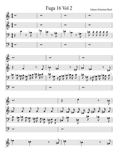 Fuga 16 Vol 2 sheet music preview