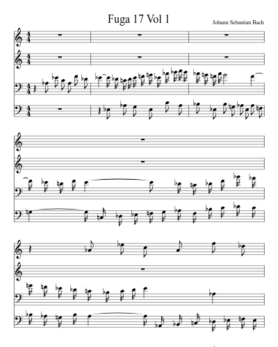 Fuga 17 Vol 1 sheet music preview