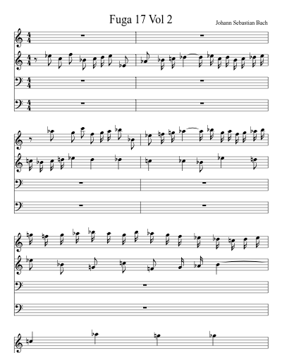 Fuga 17 Vol 2 sheet music preview