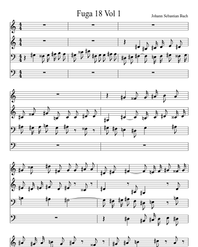 Fuga 18 Vol 1 sheet music preview