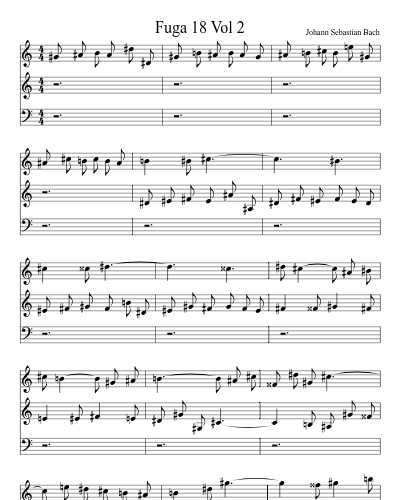 Fuga 18 Vol 2 sheet music preview