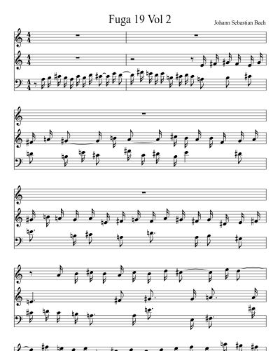 Fuga 19 Vol 2 sheet music preview