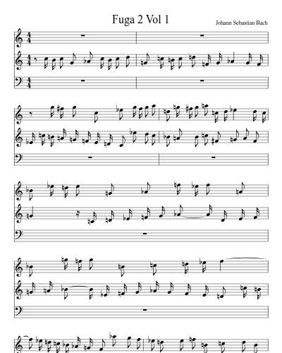 Fuga 2 Vol 1 sheet music preview