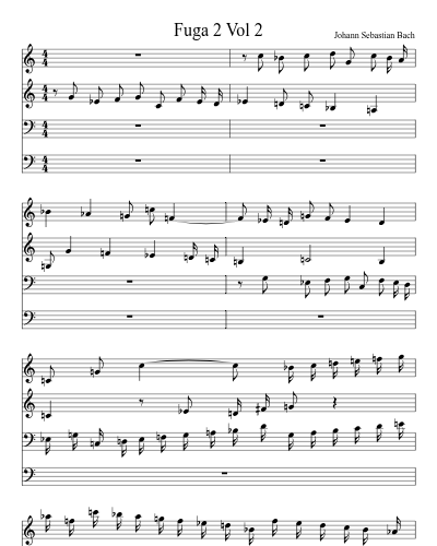Fuga 2 Vol 2 sheet music preview