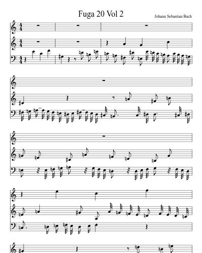 Fuga 20 Vol 2 sheet music preview