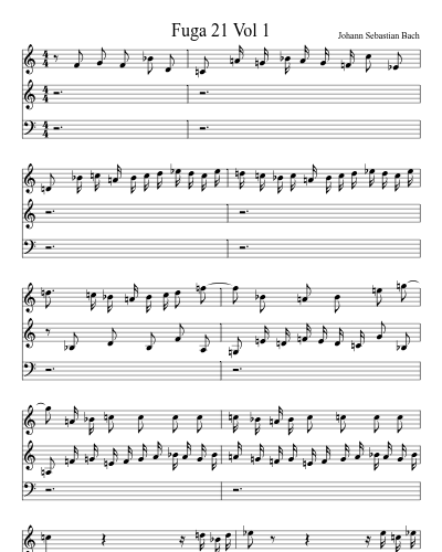 Fuga 21 Vol 1 sheet music preview